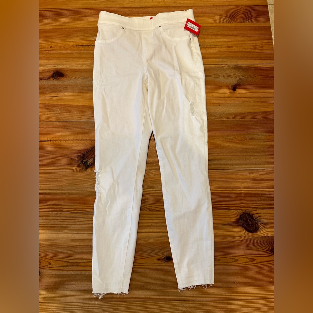 Spanx White Distressed Skinny Jeans - NWT